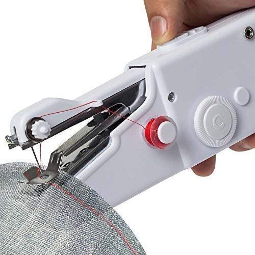 Book Cover Krishna Art Electric Hand Sewing Machine for Home Use | Mini Portable Electric Sewing Machine for Beginners | Mini Silai Machine | White (Very Easy To Use) 100% Quality