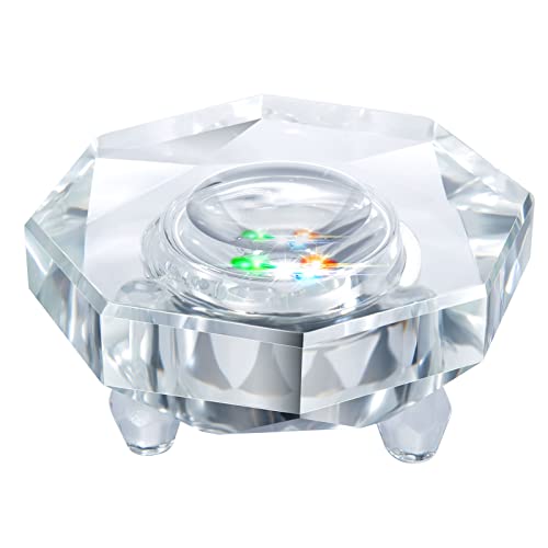IFOLAINA Crystal LED Light Base Multicolor Auto Flashing Pedestal Color Show Stand