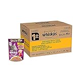 Whiskas Adult (1+ year) Tasty Mix Wet Cat Food Made With Real Fish, Chicken With Tuna And Carrot in Gravy - Pack of 24 (1.68kg)