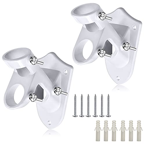Haoridul Flag Pole Holder for Outside House, Heavy Duty Flag Pole Mounting Bracket, Aluminum Metal Flagpole Mount with Stainless Hardware for Outdoor, Rust Free, 1" Inner Diameter