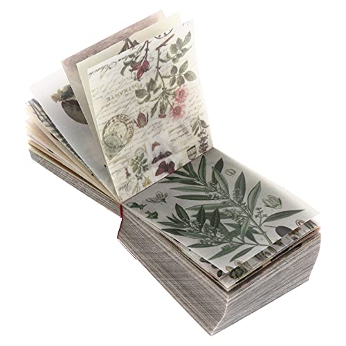 ARTIBETTER Vintage Scrapbooking DIY Material Paper Pack Floral News Paper Letter Decorative Antique Retro Natural Collection Art Craft Diary Journal Embellishment Supplies