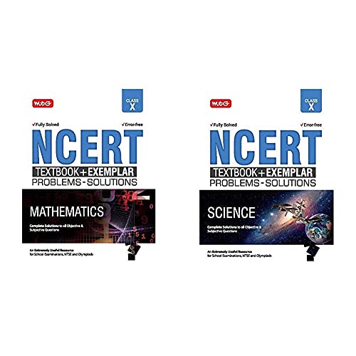 NCERT Exemplar Problems - Solutions + Test Books For Class -10 : Science + Maths Fully Solved & Error Free ( Set Of 2 Books )
