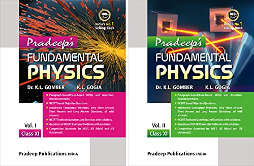 Pradeep's Fundamental Physics for Class 11 (Set of 2 Vol.) - Examination 2021-22