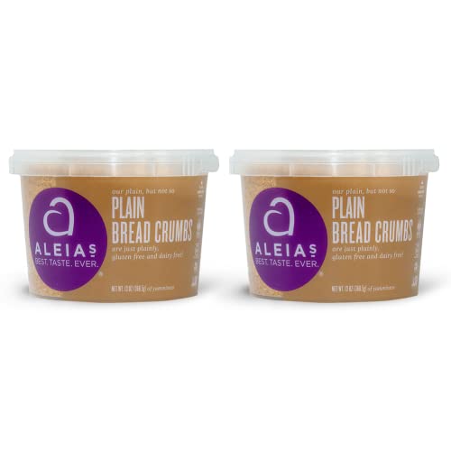 ALEIA’S BEST. TASTE. EVER. Plain Bread Crumbs - 13 oz - 2 Pack – Authentic Taste, Breading for Gluten Free Recipes, Certified Gluten Free, Non-GMO, Dairy Free, Low Sodium, Kosher