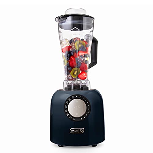 Dash Chef Series Deluxe Digital 64 oz Countertop Blender, with Stainless Steel Blades, Tritan Blending Jug, Tablet Stand & USB Charging Port, for Smoothies, Nut Butters, Purees, Soup and More - Black