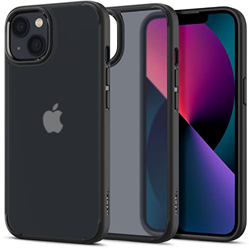 Book Cover Spigen Ultra Hybrid Matte Back Cover Case for iPhone 13 (TPU + Poly Carbonate | Frost Black)