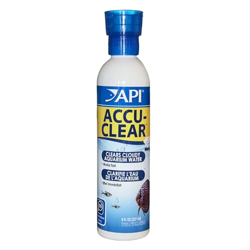 API ACCU-CLEAR Water clarifier, Clears cloudy aquarium water within several hours, Use weekly and when cloudy water is observed in freshwater aquariums only