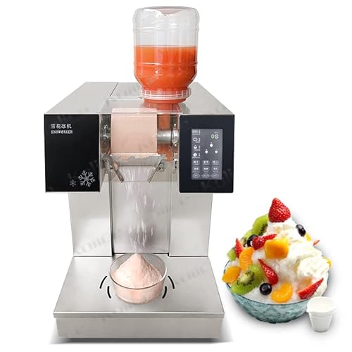 Kolice Commercial Automatically Electric Ice Shaving Machine, Snowflake Ice Maker, Ice Crusher Shaver, 407lbs/day, Water Cooling, Quality Compressor for Household,Commercial