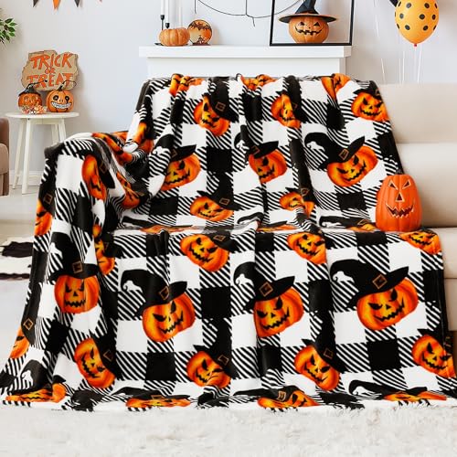Touchat Fleece Throw Blankets, Buffalo Plaid Throw Blanket for Couch Sofa Bed, Soft Warm Fuzzy Cozy Plush Checkered Blanket, Lightweight Farmhouse Decor