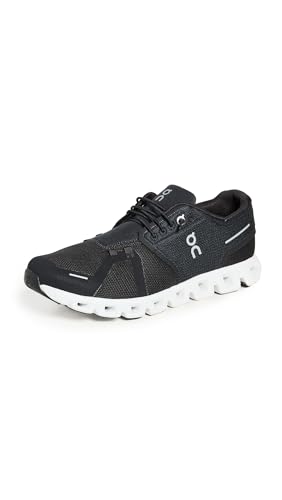 On Men's Cloud 5 Sneakers, Black/White, 10.5 Medium US