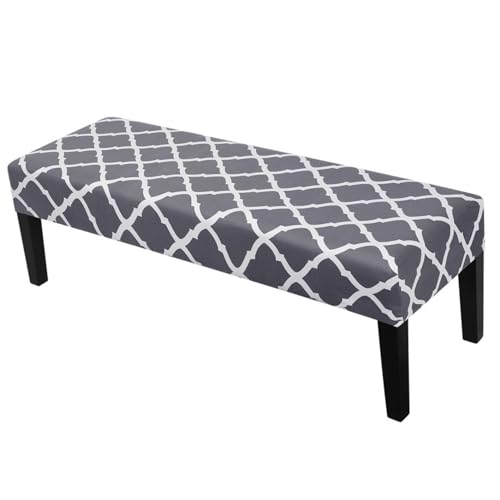 SearchI Dining Bench Cover, Stretch Washable Upholstered Bench Slipcover, Jacquard Bench Seat Protector, Rectangle Bench Covers for Dining Room, Bedroom, Living Room, Kitchen