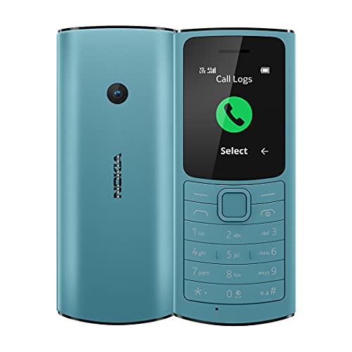 Book Cover Nokia 110 4G with Volte HD Calls, Up to 32GB External Memory, FM Radio (Wired & Wireless Dual Mode), Games, Torch | Aqua (Nokia 110 DS-4G)