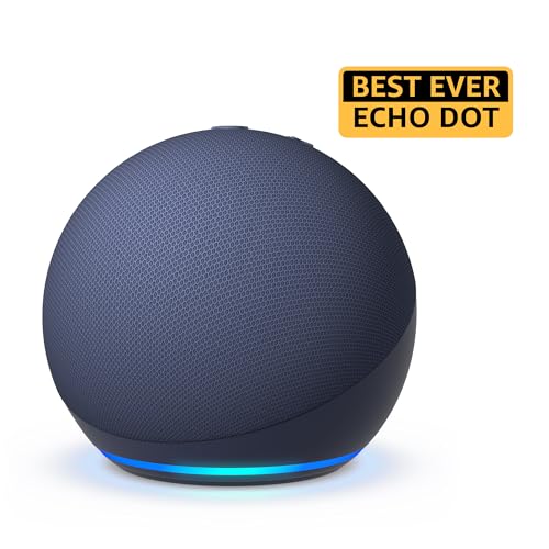 Book Cover All-New Echo Dot (5th Gen, 2023 release) | Smart speaker with Bigger sound, Motion Detection, Temperature Sensor, Alexa and Bluetooth| Blue