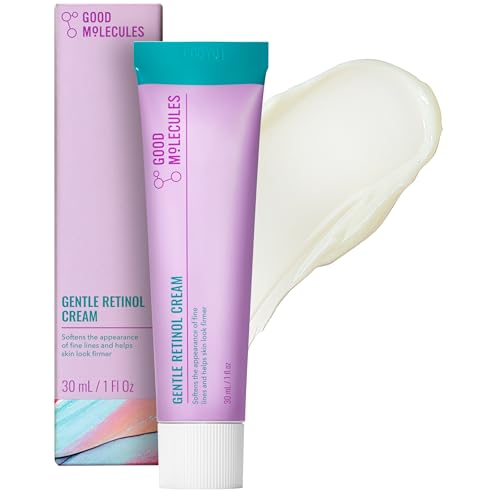 Good Molecules Gentle Retinol Cream - Retinol Night Cream to Minimize Appearance of Fine Lines & Wrinkles, Skin Tightening Recipe with Bakuchiol, Anti-Aging Skin Care For Face