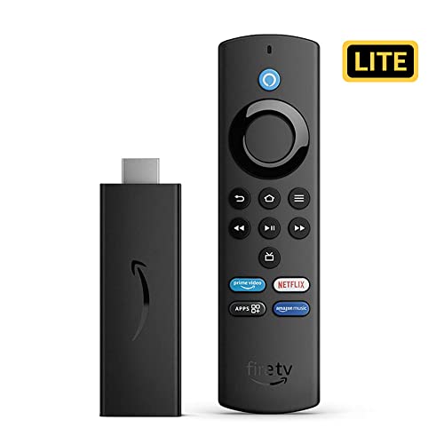 Book Cover Fire TV Stick Lite with all-new Alexa Voice Remote Lite (no TV controls), HD streaming device | Now with App controls
