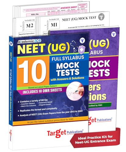 10 NEET UG Mock Test Papers Book based on New Pattern NTA NEET with OMR Sheets | Practice Model Tests with Answer Key and Solutions | Analysis of Last 8 Years Papers [Paperback] [Paperback] Content Team at Target Publications