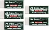 FABER-CASTELL 205002 - Radierer 188121, PVC-Free, Kunststoff, weiß, 5 Stück