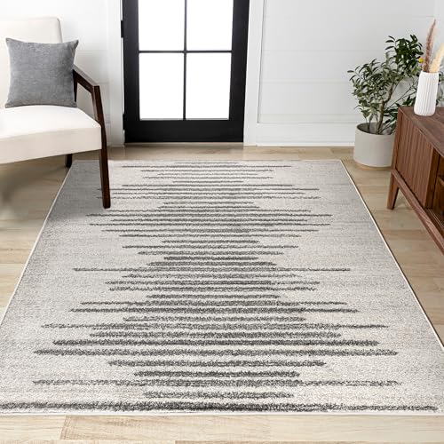 JONATHAN Y, Bohemian, Easy Cleaning, Aya Berber Stripe Geometric Area Rug for Bedroom Kitchen Living Room Indoor Decor Non Shedding