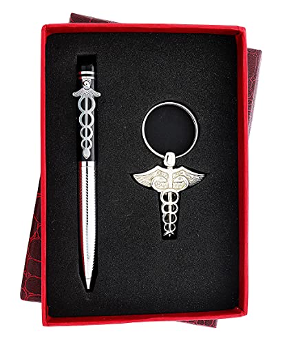 CrownLit Gift for Doctor Combo of Keychain and Pen