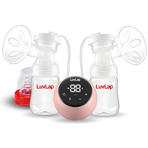 Book Cover LuvLap Adore Double Electric Breast Pump with Dual Mode, 2 Phase - Stimulation & Expression, Soft Silicone Cushion, Rechargeable Battery, Single Breast Pump Electrical, BPA Free, 1 year Warranty