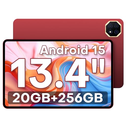 TECLAST T65 Plus 13.4" Large Display Android 15 Tablet, 120Hz FHD Screen, Helio G99 Octa-Core, 20GB RAM (8+12) 256GB Storage, 10000mAh Battery, 4G LTE Dual SIM, Premium Metal Body