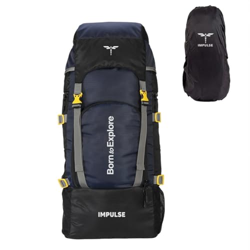 60 Litres Multicolor Keep Discovering Light Waterproof Rucksack Trekking Hiking Camping Outdoor Camps Luggage Bags Tour Travel Backpack with Rain Cover