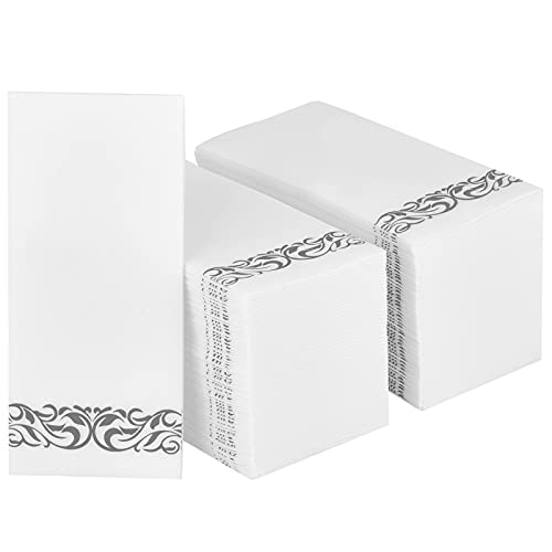 Disposable Guest Towels Soft and Absorbent Linen Feel Hand Towels Decorative Bathroom Hand Napkins for Kitchen, Parties, Weddings, Dinners