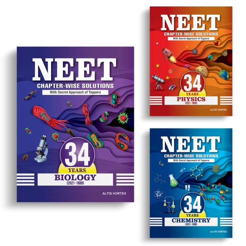 NEET 34 Years Chapter-wise Solutions with Topper's Secret Approach & NCERT Page-wise Reference - Physics, Chemistry & Biology (2021-1988) Papers COMBO