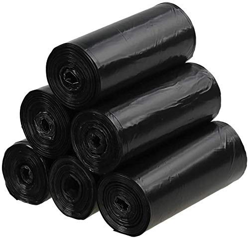 Book Cover Eco Tone Oxo-Biodegradable Black Plastic Garbage Bags Rolls (Select size given below) (Medium, Pack of 6)