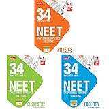 MTG 34 Years NEET Previous Year Solved Question Papers with NEET Chapterwise Topicwise Solutions - NEET 2022 Preparation Books, Set of 3 Books NTA Neet 34 Years Questions, Physics Chemistry Biology