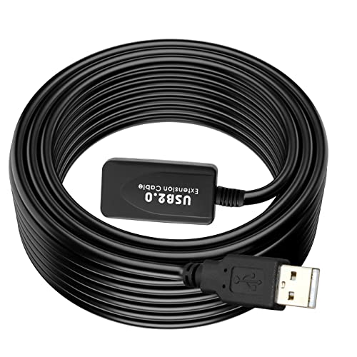 Storite Active USB 2.0 Male to Female USB Extension and Repeater Cable - Compatible with Game Consoles, Printer, Camera, Webcam, Flash/Hard Drive, Keyboard 10M