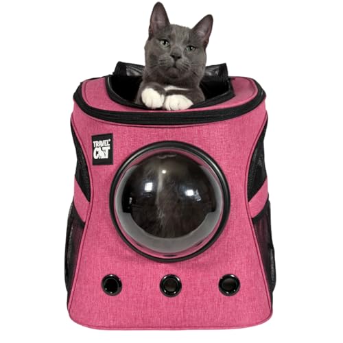 Fat Cat Mini Backpack Carrier - Airline Approved Premium Pet Carrier with Space Capsule Bubble for Small Cats, Kitten - Cat Backpacks for Carrying Cats, Travel - Pet Supplies and Cat Accessories