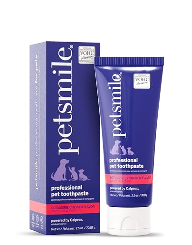 Petsmile Professional Pet Toothpaste for Cats & Dogs - Only VOHC Accepted Toothpaste - Clinically Proven to Control Plaque & Tartar Calprox Formula