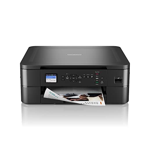 Brother DCP-J1050DW Wireless Colour Inkjet Printer | 3-in 1 (Print/Copy/Scan) | Wi-Fi/USB 2.0/NFC | Photos | Ink Included|UK Plug, Black