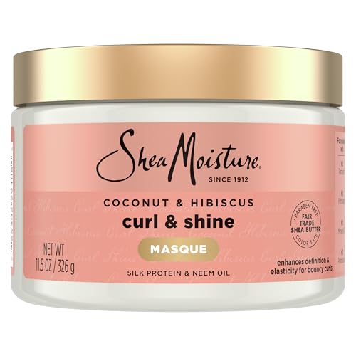 SheaMoisture Hair Masque For Dry Curls Coconut Hibiscus With Shea Butter 12 Oz