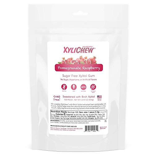 Xylichew 100% Xylitol Chewing Gum - Non GMO, Non Aspartame, Gluten Free, and Sugar Free Gum - Natural Oral Care, Relieves Bad Breath and Dry Mouth