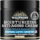 Men's Face Moisturizer Cream - Anti Aging & Wrinkle - Men's Shave Lotion - Made in USA - Collagen, Hyaluronic Acid, Vitamins E & A, Avocado Oil - Age Facial Skin Care, Day & Night Moisturizing, 2 oz