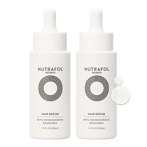 Nutrafol Women's Hair Serum, Safe for Hair Extensions and Color, for Visible Thickness and Strength, Vegan, Lightweight and Fast-Absorbing - 1.7 Fl Oz, Pack of 2