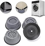 VazzLox Anti Vibration Pads for Washing Machine Washing Machine Feet Pads Shock Absorber Noise Cancelling Washer Support, Washing Machine Anti Vibration Pad Heightening Pads with Suction