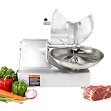 Hakka Commercial 5.5 L Multifunction 15in Meat Bowl Cutter Mixer and Buffalo Chopper Food Processor Heavy Duty Food Mixing Meat Grindering Meat Chopping Machine