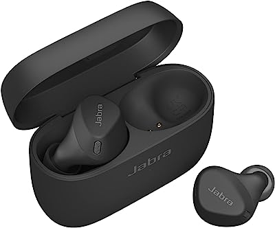Jabra Elite 4 Active in-Ear Bluetooth Earbuds – True Wireless Earbuds with Secure Active Fit, 4 Built-in Microphones, Active Noise Cancellation and Adjustable HearThrough Technology – Black
