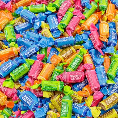 Holiday Tootsie Roll Fruit Chews American Holiday Candy Fruity Favorites Party Mix Bag Soft And Chewy Taffy Midgees Individually Wrapped Assorted Flavor Variety 8 Lbs (128 oz) - Made In USA