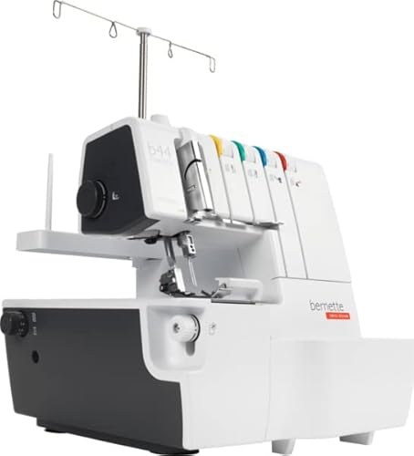 Bernette B44 Funlock Serger Overlock Machine with 2/3/4 Thread Capability, Differential Feed, and Color-Coded Threading