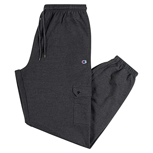 Champion Cargo Sweatpants for Men Big and Tall – Fleece Jogger Sweatpants