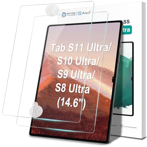 AACL 2 Pack Tempered Glass for Samsung Galaxy Tab S11 Ultra/Tab S10 Ultra/Tab S9 Ultra/Tab S8 Ultra Screen Protector (14.6 Inch), [Bubble-Free][Anti-Scratch][Case-Friendly]