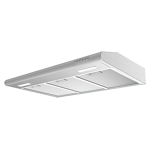 CIARRA Ductless Range Hood 30 inch Under Cabinet Hood Vent for Kitchen Ducted and Ductless Convertible