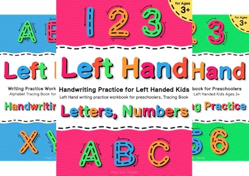 Handwriting Practice for Left Handed Kids Ages 3+ | Letters, Numbers Tracing Books
