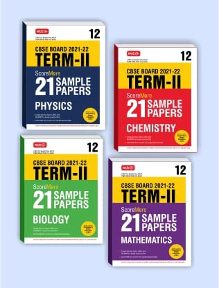 MTG Scoremore 21 Sample Papers Class 12 Term 2, Based on Term 2 Syllabus Issued by CBSE Exam 2022 (Set of 4 Books) - Physics, Chemistry, Mathematics and Biology
