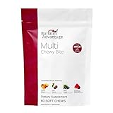 Bariatric Advantage Multi Chewy Bite - Soft Chew Multivitamin for Bariatric Surgery Patients - Chewable Multivitamin with Folic Acid, Vitamin D3 & More - Assorted Fruit Flavor - 60 Count