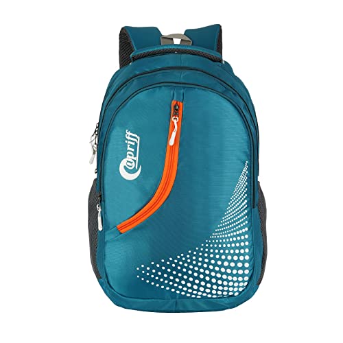 Capriff 32 L Casual Waterproof Laptop Bag - Backpack for Men Women Boys Girls Office School College Teens & Students with Rain Cover (Cyan)